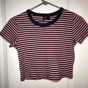 Pacsun short sleeve shirt blue red and white